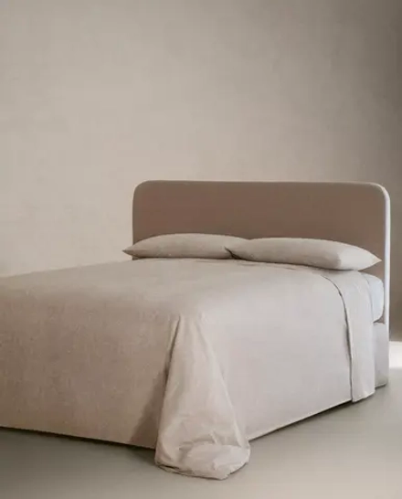 ZARA HOME ПОДОДЕЯЛЬНИК ИЗ САТИНА С УЗОРОМ ПЕЙСЛИ, СЕРЫЙ