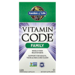 Garden of Life, Vitamin Code®, мультивитамины из цельных пищевых продуктов для всей семьи, 120 вегетарианских капсул