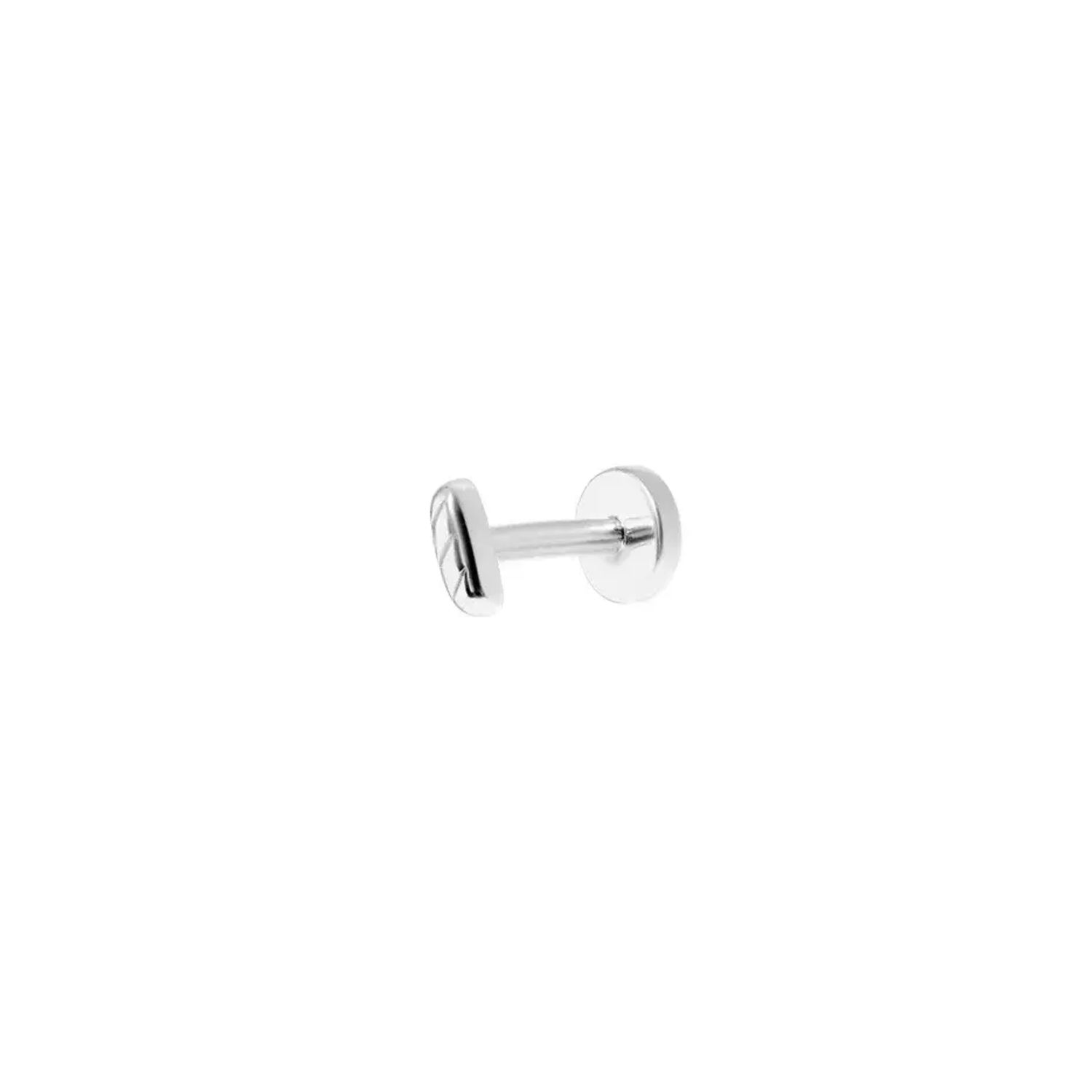 Лабрет Baguette Stud Earring - Silver