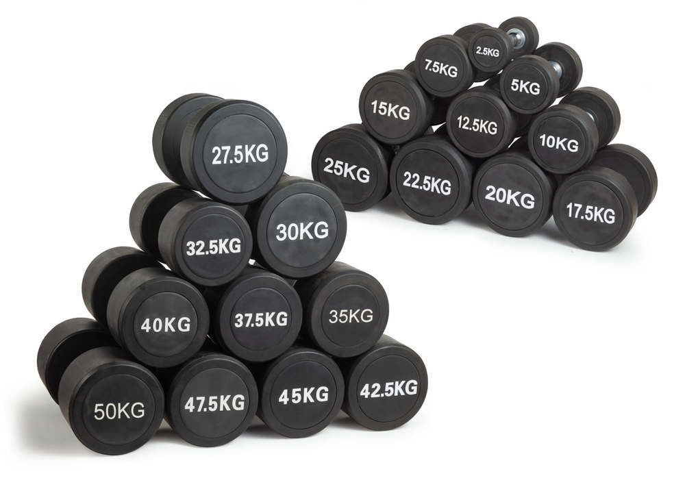 Гантель неразборная круглая 45 кг. VictoryFit VF-R450
