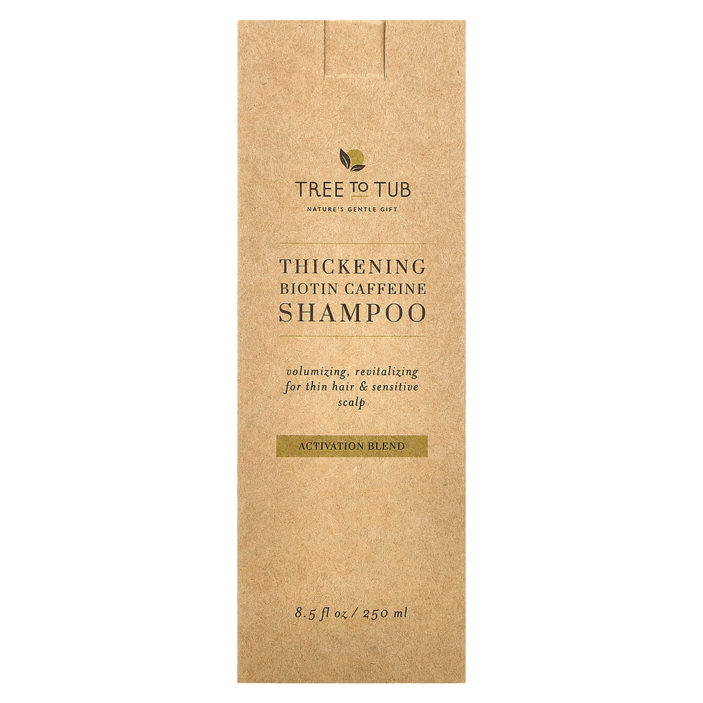 Tree To Tub, Густой шампунь с биотином и кофеином, смесь для активации, 250 мл (8,5 жидк. Унции)