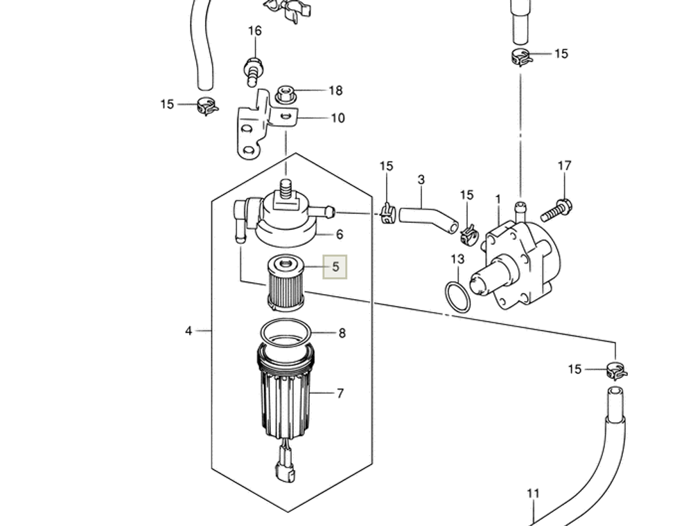 Фильтр топливный SUZUKI DF100/140A