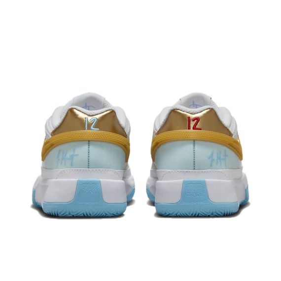 Кроссовки NIKE Ja 1 Детские баскетбольные кроссовки с низким верхом белого и синего цветов Унисекс