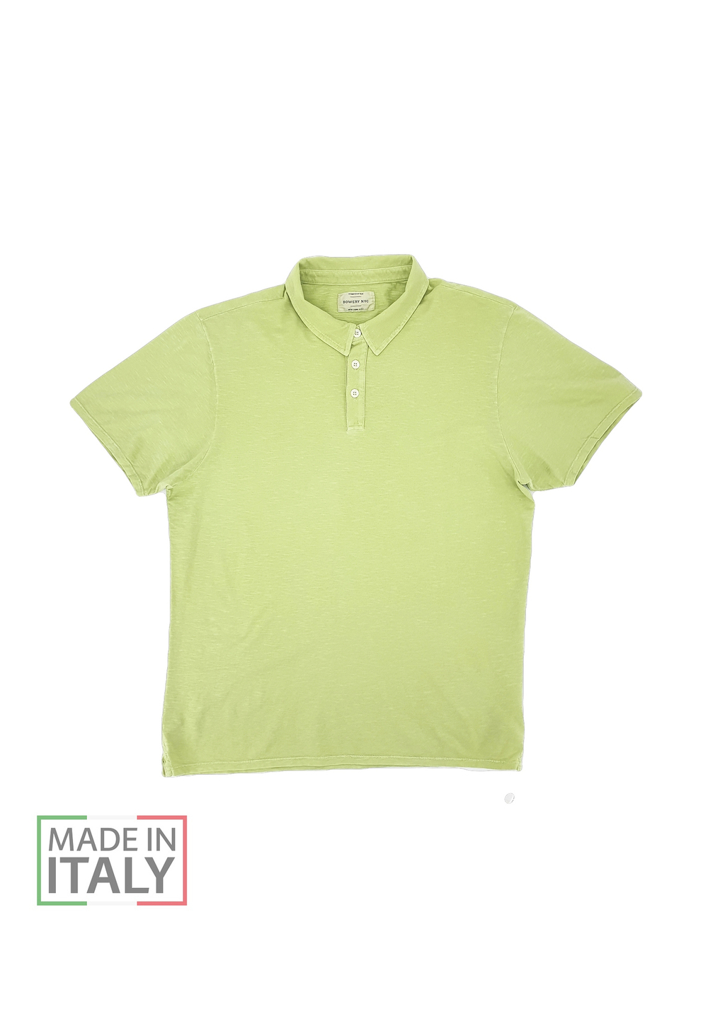 Поло Bowery NYC однотонное Slub Green Glow