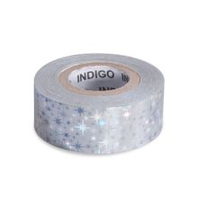 Обмотка для гимнастического обруча INDIGO Stars IN380-SIL, 20мм*14м, серебристый