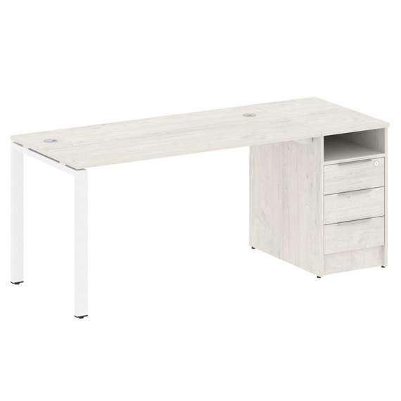 Метал Систем Рабочая станция с тумбой на П-образном м/к БП.РС-СТП-1.3