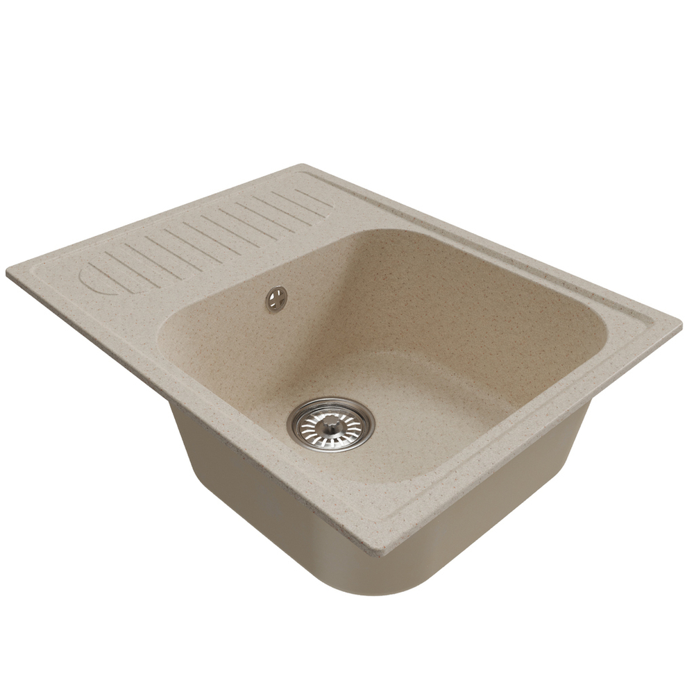 Мойка ML-GM18 КОМФОРТ с крылом, бежевая (328), 640*490*190мм