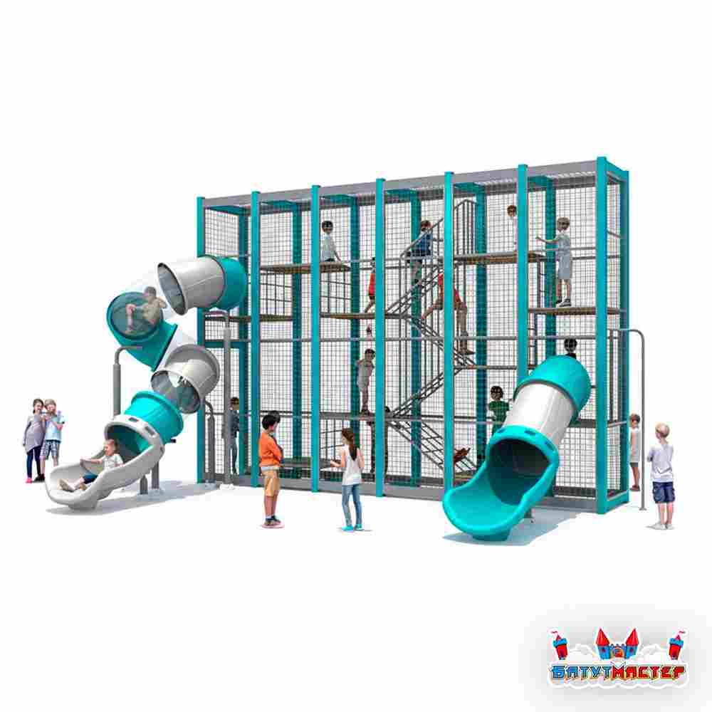 Плоский детский лабиринт «Радужная Улитка», 8,1×4,8×4,8 м