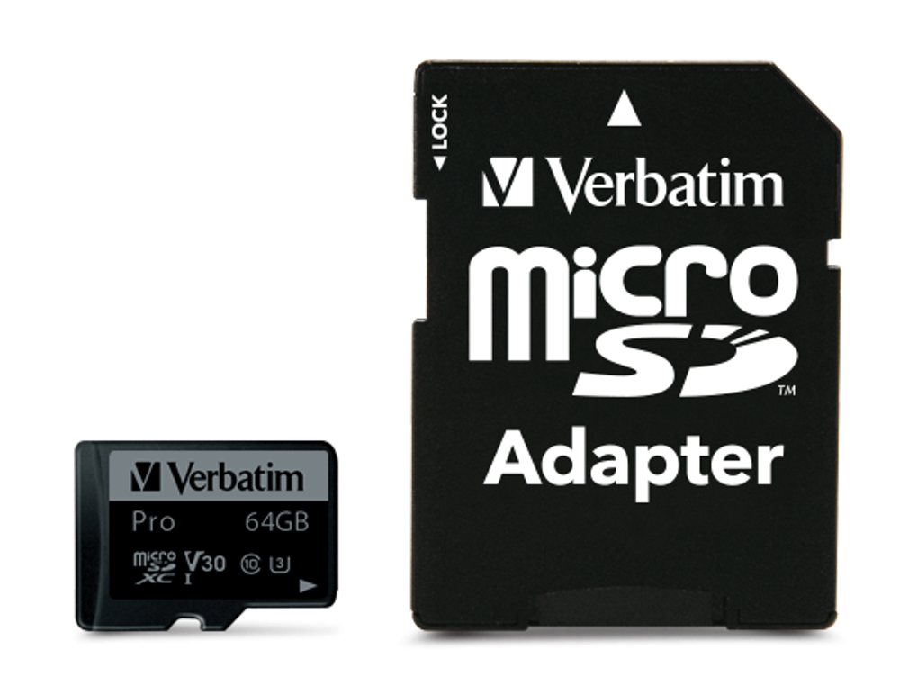 Verbatim 64Gb 90MB/s MicroSD PRO