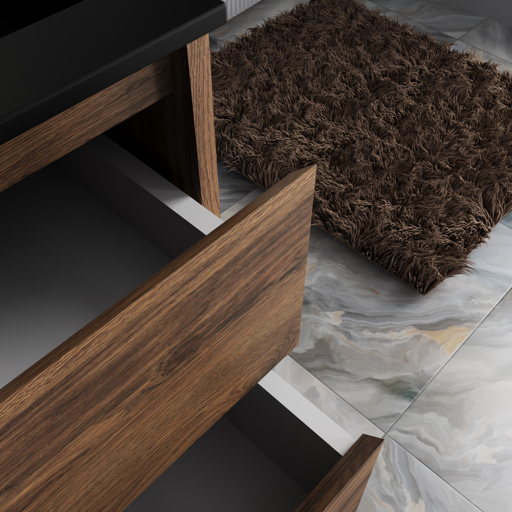 База под раковину Gio 600 подвесная, 2 выкатных ящика soft-close, C.Oak