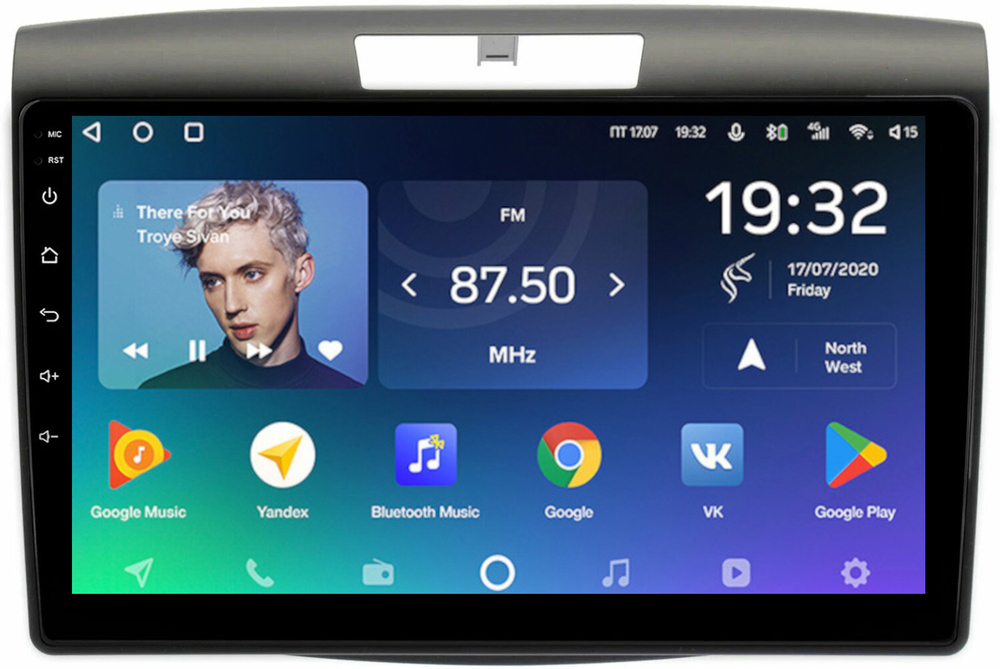 Магнитола для Honda CR-V 4 2012-2016 (маленькая рамка 9) - Teyes SPRO+ на Android 10, ТОП процессор, 4Гб+32Гб, 4G SIM-слот