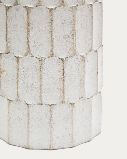 Arisa белая ваза из папье-маше, 41 см