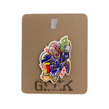 Деревянный значок Червяк Джим