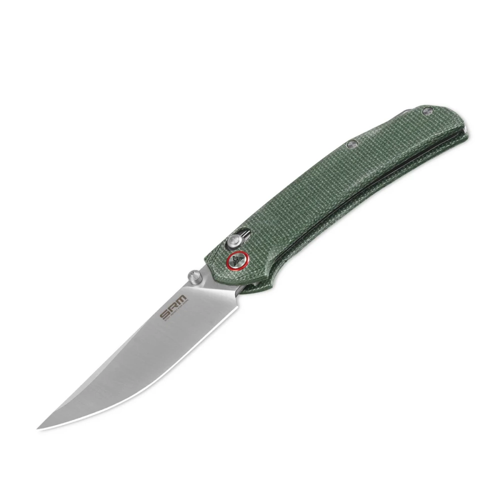 Нож складной SRM 411L-MG Asika Satin (14C28N, Green Micarta)