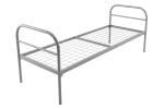 Кровать металлическая одноярусная Эконом +, 80x190 см, сетка 100x50, 1 перемычка