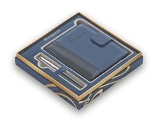 Подарочный набор Ручка роллер Waterman Embleme цвет GREY CT, цвет чернил: черный с органайзером