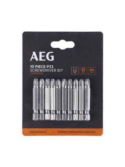 Биты 10 шт, PZ3, 50 мм AEG ASDPZ35010 4932479516