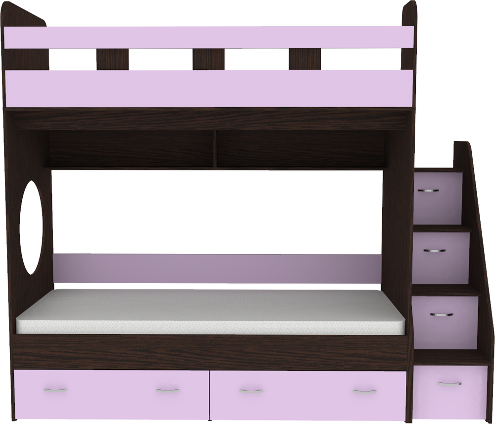 Двухъярусная кровать КарИВи Юниор 1 80x160 Венге Ирис