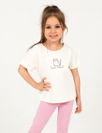 Футболка для девочки р. 110 (св.бежевый) (Takro), 1 шт.