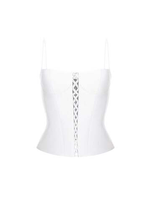 Топ-бюстье корсетного типа из крепа со шнуровкой