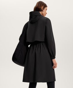 Oysho Сверхлегкий плащ с водонепроницаемостью 10 000 мм, черный