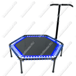 Каркасный батут с Т-образной ручкой, синий, диаметр 4 фт, шестиугольный