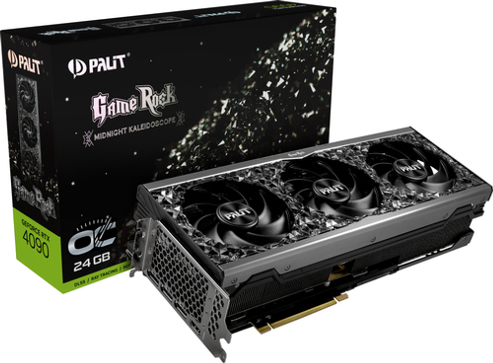 Видеокарта Palit GeForce RTX 4090 GameRock OC 24 ГБ GDDR6X (NED4090S19SB-1020G), черный
