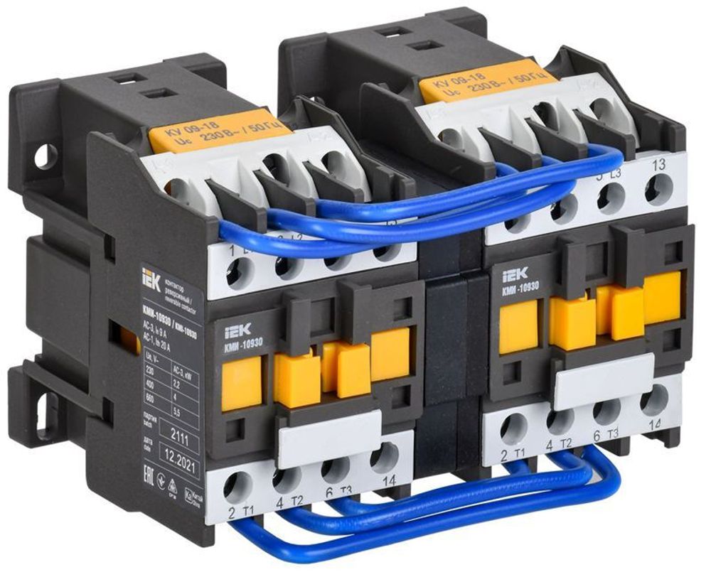 Контактор КМИ-10930 реверс 9А 230В/АС3 2НО KARAT IEK KKM13-009-230-20-1 Контактор КМИ-10930 реверс 9А 230В/АС3 2НО KARAT IEK KKM13-009-230-20-1