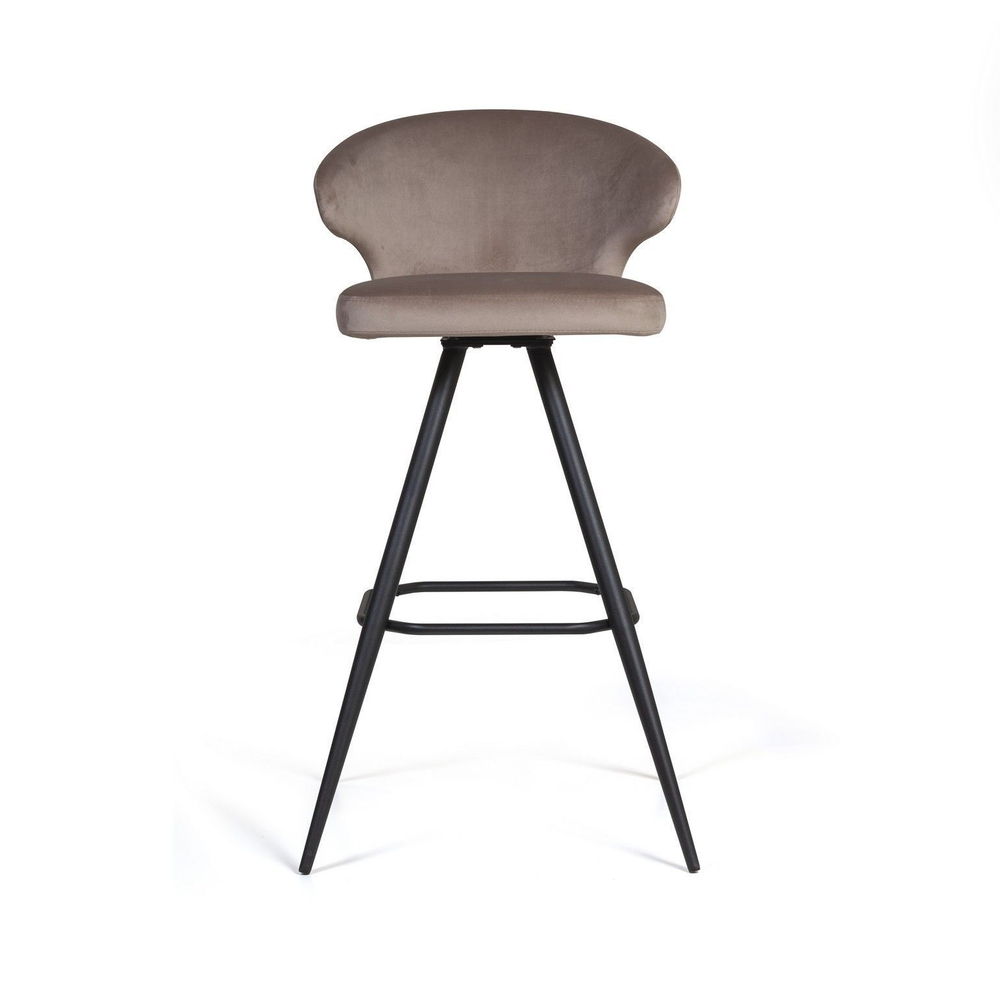 Стул барный Richard поворотный 360 градусов, бархат бежевый 5