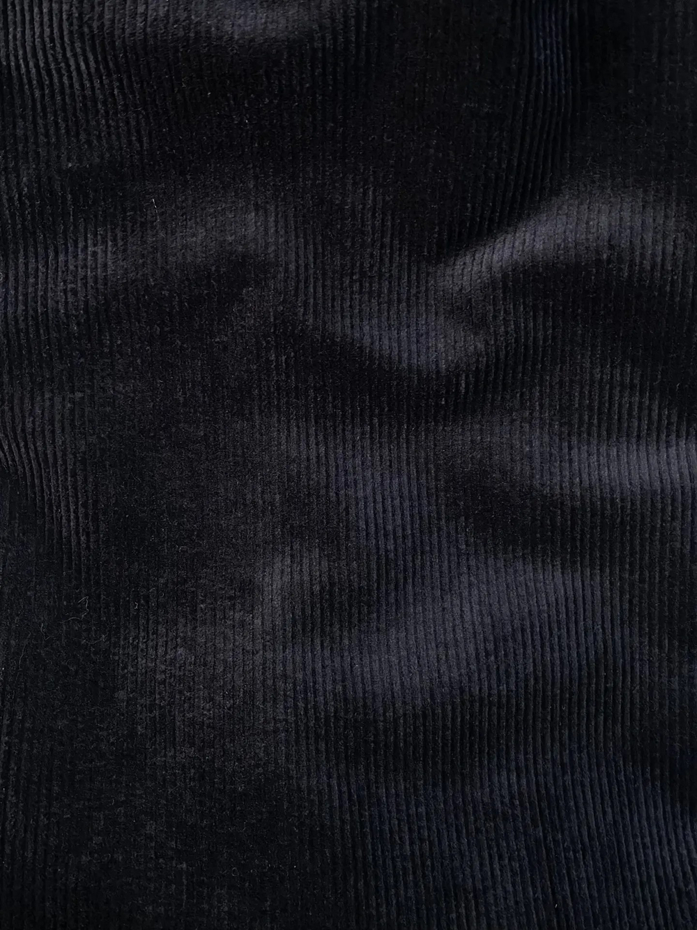 Вельвет, черный, средний рубчик NB#7