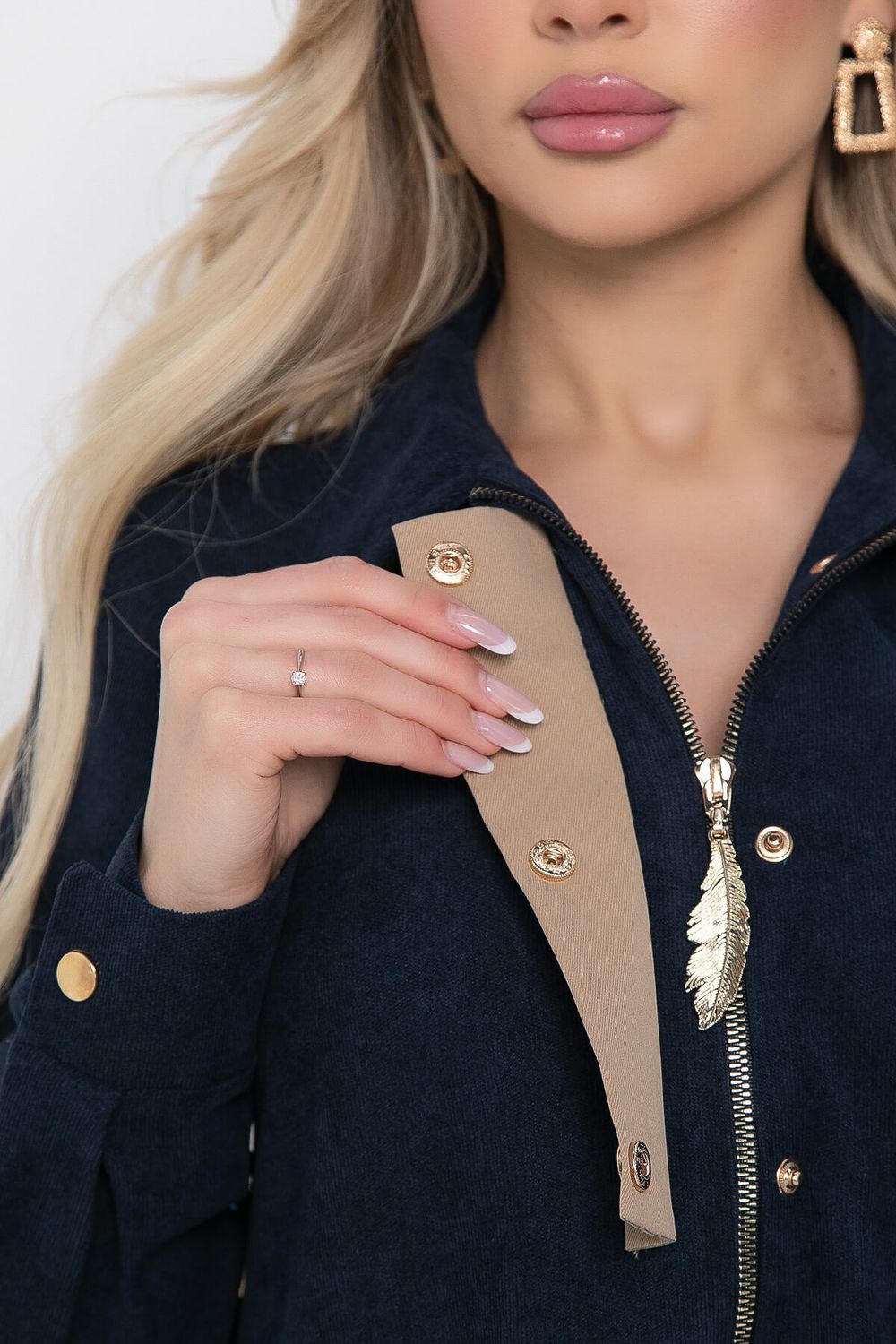 Платье вельветовое "Чувство стиля" (синее) П8585 LT Collection (Акция)