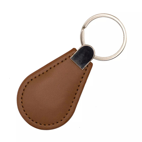 Перезаписываемый кожаный RFID брелок T5577 (PREMIUM) коричневый