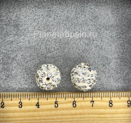 Бусины люкс (Корея) c цирконами 0591