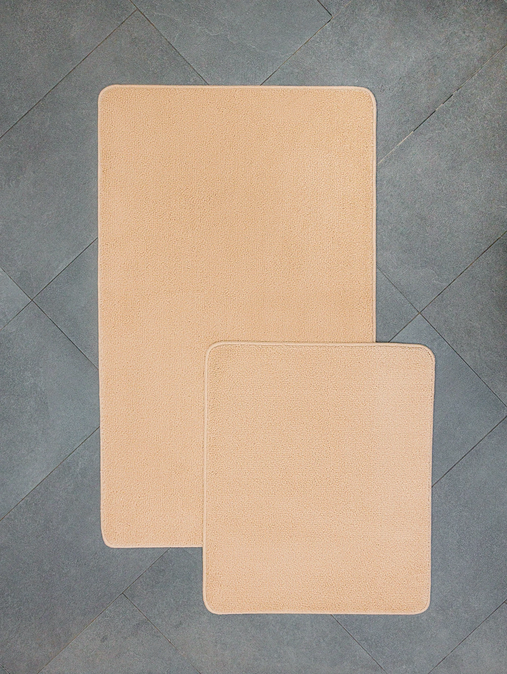 Комплект ковриков для ванной и туалета My Crystal 60*100 и 50*60 Классик,бежевый