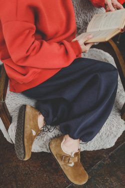 Брюки-бананы с начесом, "Графит"