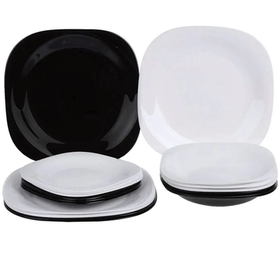 Набор столовой посуды 18 предметов «Carine Black and White» N1489