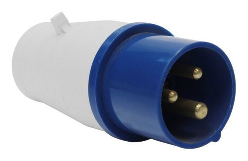 Вилка 013 переносная 2Р+PE 16А 220В IP44