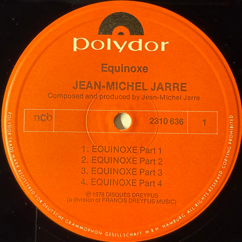 Jean Michel Jarre ‎– Equinoxe (Скандинавия 1978г.)