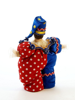 Кукла сувенирная фарфоровая Клоун Петрушка