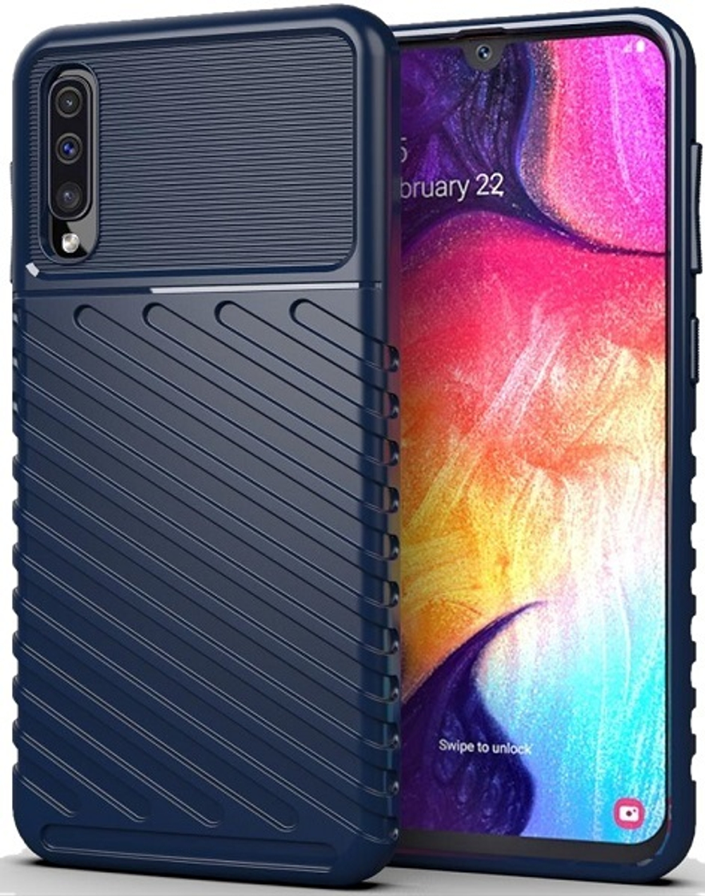 Чехол для Samsung Galaxy A50 (Galaxy A30S, A50S) цвет Blue (синий), серия Onyx от Caseport