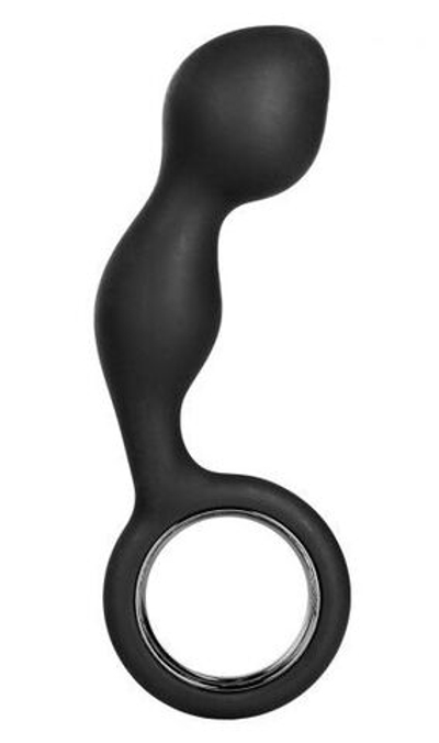 Черный анальный стимулятор Silicone Booty Exciter - 10,75 см. (Цвет: черный)