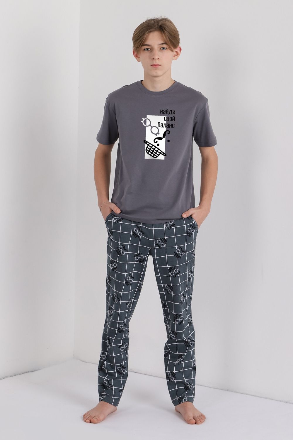 Костюм для мальчика Чарли-1 Виотекс СЕРЫЙ