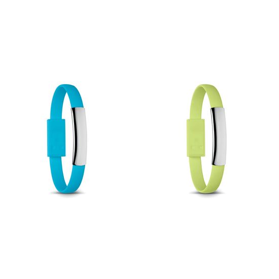 Браслет с встроенным микро USB разъемом.