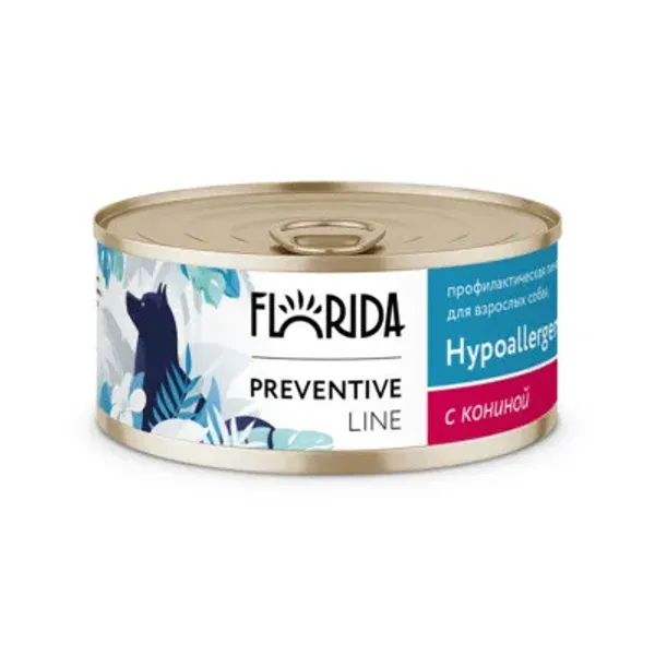 Консервы Florida Preventive Line Hypoallergenic для собак при пищевой аллергии, с кониной