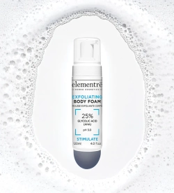 Пенка с АНА-кислотами 25% для тела 25% Alpha Hydroxy Acid Body Foam от Elementrè Dermo Cosmetics, Швейцария, для глубокого очищения и обновления кожи тела.