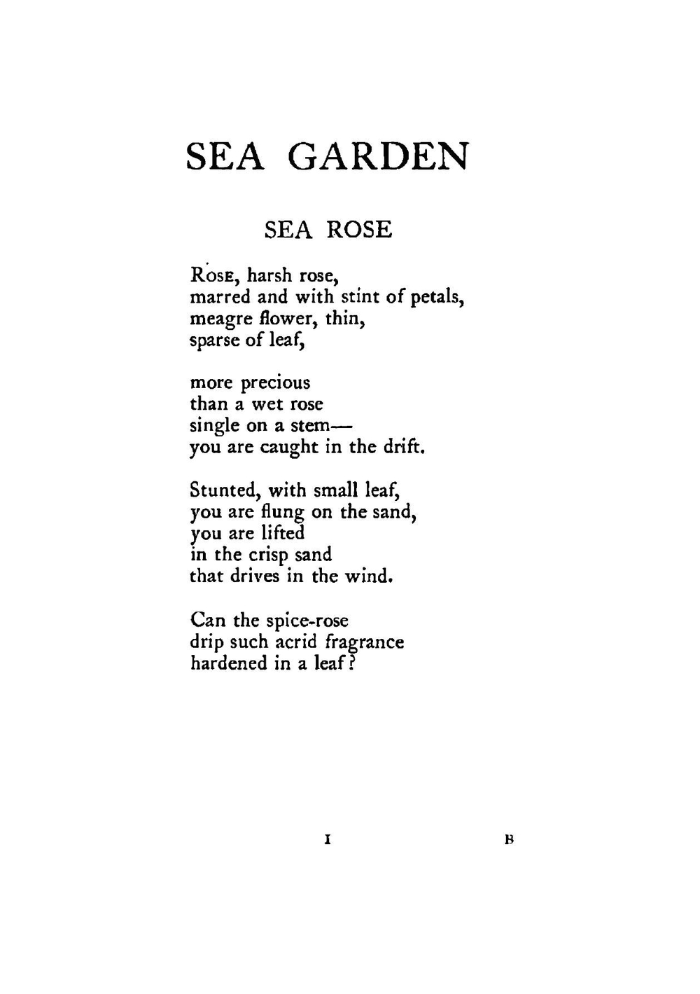 Sea Garden | H. D. (Hilda Doolittle)