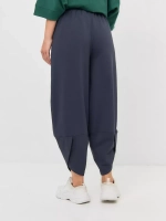 Брюки бананы трикотажные графит