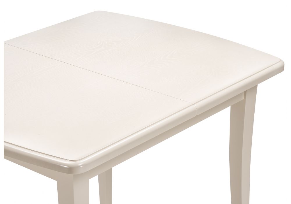 Деревянный стол Цизеан 100(132)х79х75 слоновая кость