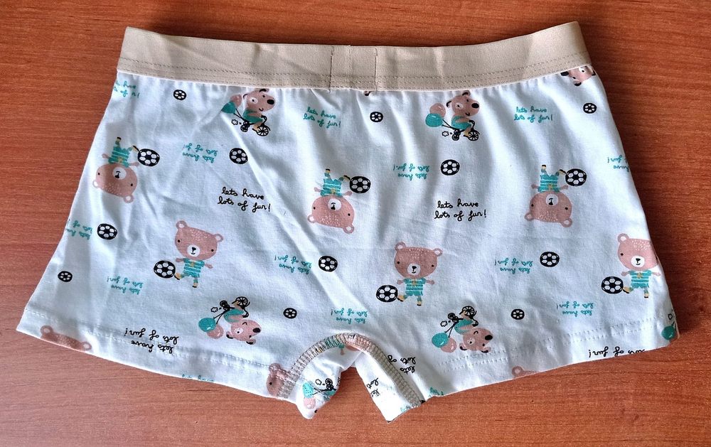 Трусы детские для мальчика 1 шт., хлопок, размер 2XL (рост 128-146), цвета голубой, светло-голубой, белый