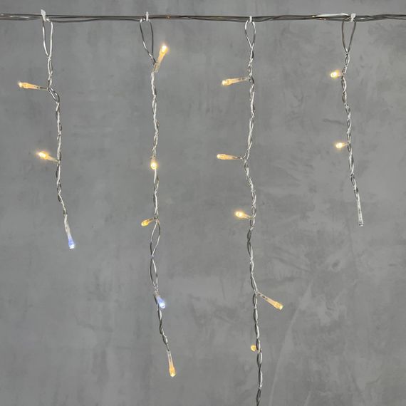 Светодиодная бахрома 3,1*0,5 м., 150 теплых белых LED ламп, мерцание, прозрачный провод ПВХ, LTC (PIL150BLW-10-2WW)